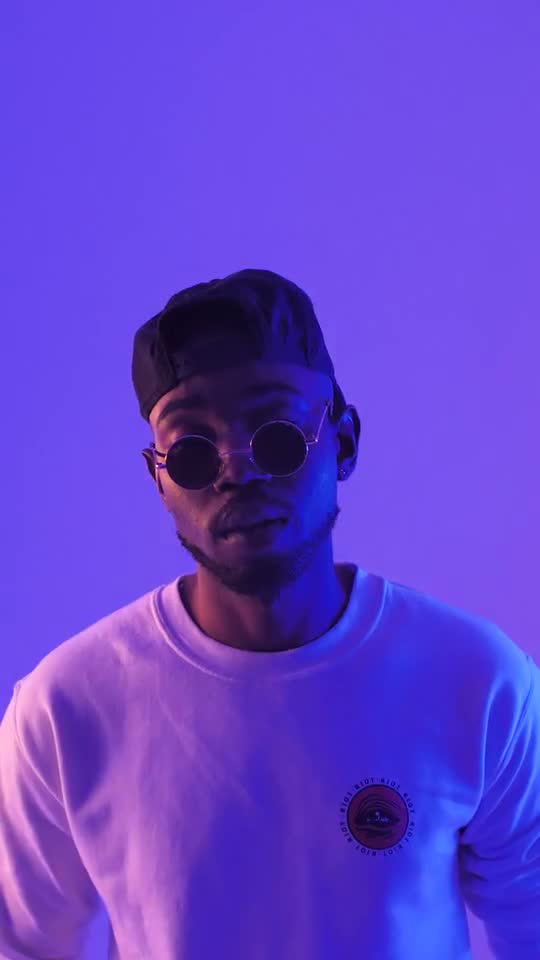 Colour-shift portrait, stock footage